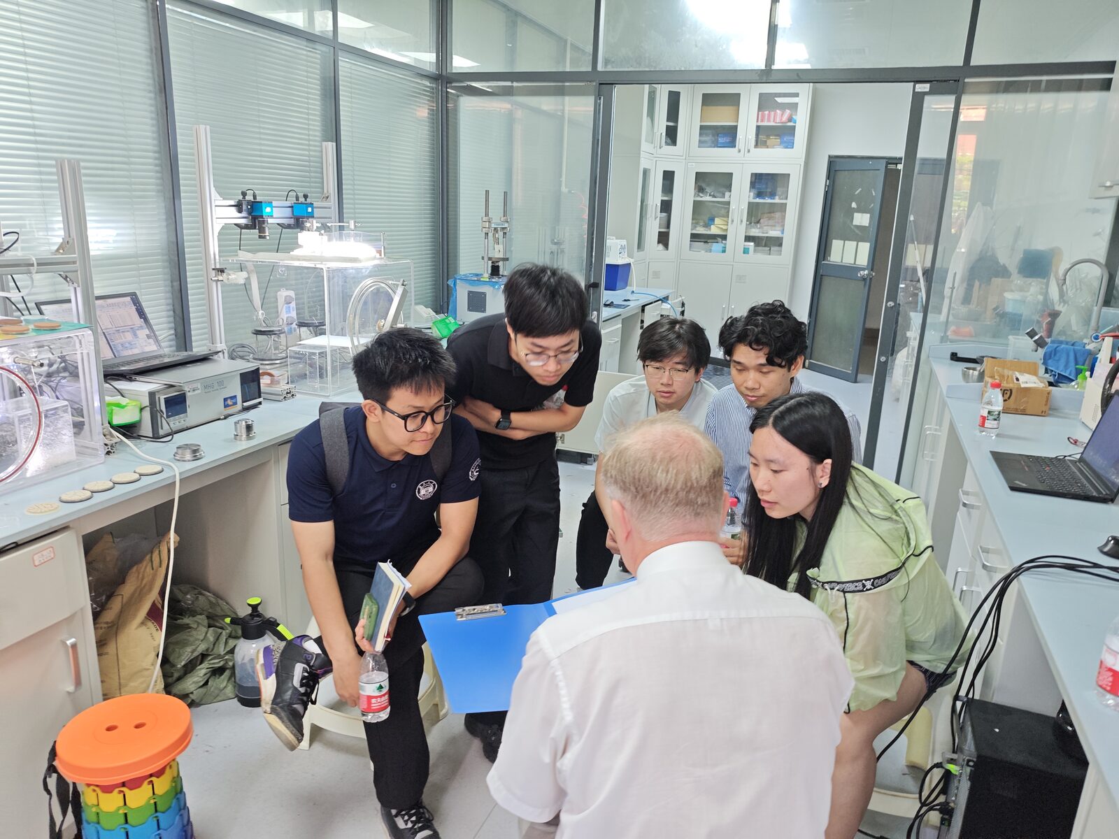 Professor Markus Flury visiting the UNSAT Lab
