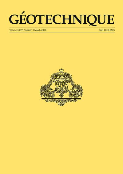 Géotechnique cover