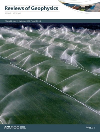 Reviews of Geophysics cover